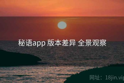 秘语app 版本差异 全景观察