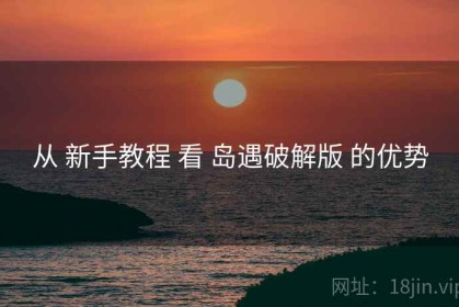 从 新手教程 看 岛遇破解版 的优势