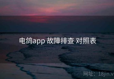 电鸽app 故障排查 对照表