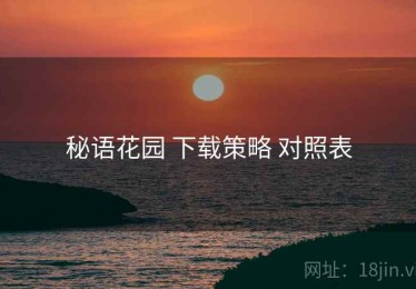 秘语花园 下载策略 对照表