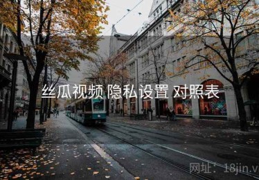 丝瓜视频 隐私设置 对照表