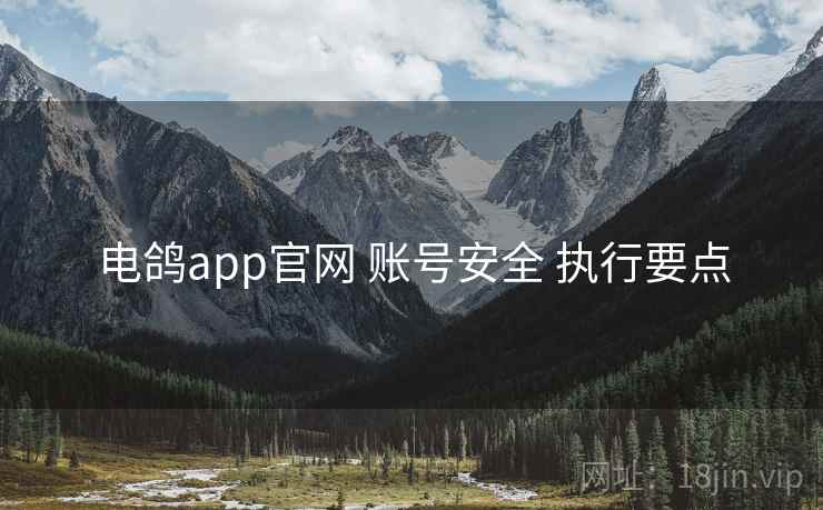 电鸽app官网 账号安全 执行要点 电鸽app官网 账号安全 执行要点