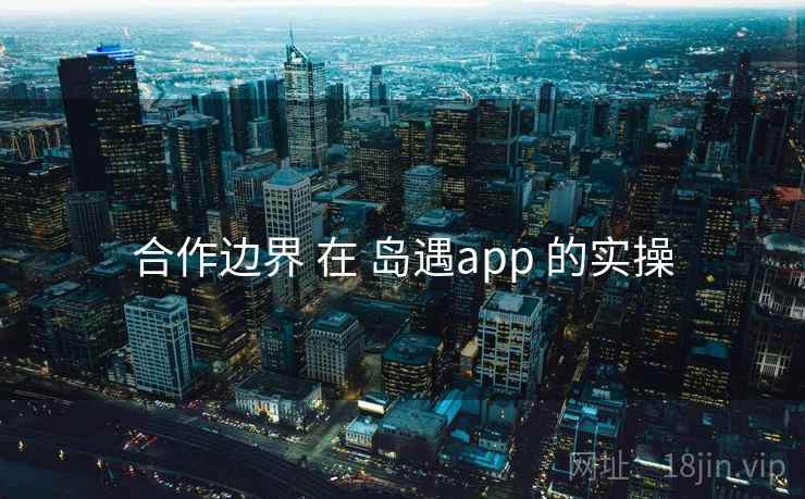 合作边界 在 岛遇app 的实操 合作边界 在 岛遇app 的实操